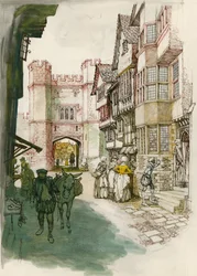 Unidentifizierte Londoner Straßenszene