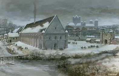 Westminster Hall im Schnee