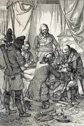 Kościuszko-Aufstand: Der polnische Held Tadeusz Kościuszko (1746-1817) wird in der Schlacht von Maciejowice gegen die Russen verwundet