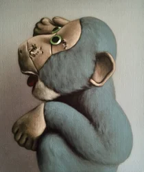 Weicher Blauer Affe