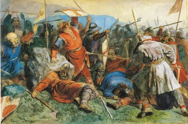 Der heilige Olav in der Schlacht von Stiklestad, 1859