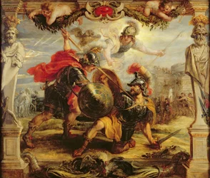 Achilles besiegt Hektor, 1630-32