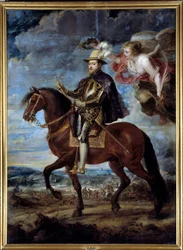 Reiterporträt von Philipp II., König von Spanien. Gemälde von Peter Paul Rubens, 16. Jahrhundert
