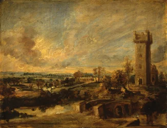 Landschaft mit Turm