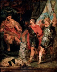 Mucius Scaevola vor Porsenna, 1630er Jahre