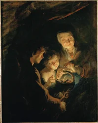 Alte Frau mit einem Kohlenbecken, um 1618-20