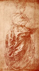 Gewandstudie zu einer Dame