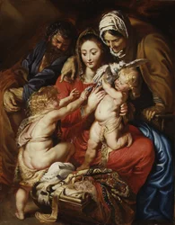 Die Heilige Familie mit der Heiligen Elisabeth, dem Heiligen Johannes und einer Taube