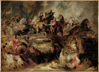 Theseus, König von Athen, kämpft gegen Talestris