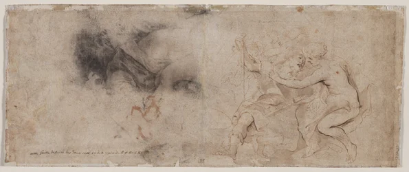 Venus entwaffnet Mars, Draperiestudie, ca. 1632-1635