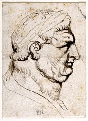 Vitellius, aus zehn Zeichnungen von acht der ersten zwölf Kaiser, nach den Medaillen von Giovanni da Cavino
