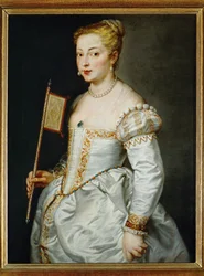 Junge Frau mit Fächer, um 1612-14