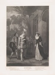 Anne Page, Slender und Shallow, Shakespeare, Lustige Weiber von Windsor, erstmals veröffentlicht 1792, neu aufgelegt 1852