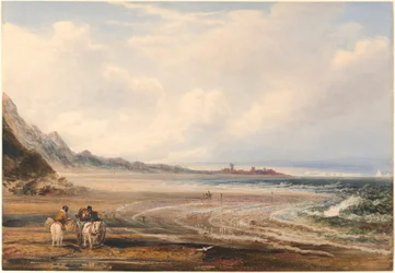 Reisende auf den Sanden bei Redcar
