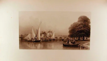 Ansicht der Folly Bridge im Jahr 1827