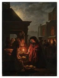 Der Groenmarkt in Den Haag bei Nacht