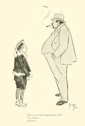 Karikatur von Phil May, aus den 1890er Jahren