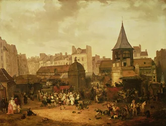Freude an Les Halles zur Feier der Geburt des Dauphin Louis von Frankreich (1781-89) 21. Januar 1781, 1783