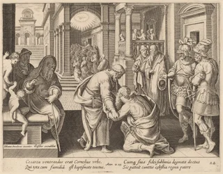 Cornelius verehrt den Heiligen Petrus