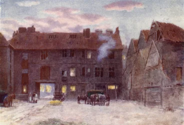 Rückseite des White Hart Inn, Southwark, 1884