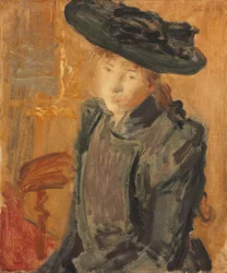 Mädchen mit großem Hut
