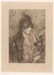 Frau mit Blumenstrauß