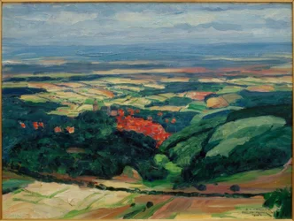 Blick über Kronberg in die Mainebene