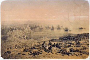 Krimkrieg (1853-1856): die Schlacht an der Alma am 09/20/1854. Illustration
