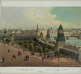Das Moskauer Waisenhaus aus einer Panoramasicht von Moskau in 10 Teilen, ca. 1848
