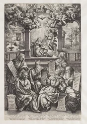 Sechs Propheten und die Verkündigung an Maria