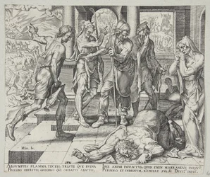 Hiob erhält die schlechte Nachricht von seinen Unglücken