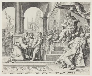 Saphan liest Josia das Gesetzbuch vor