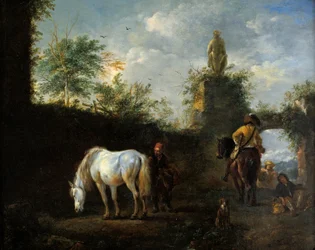 Eine Falkenjagd, um 1665