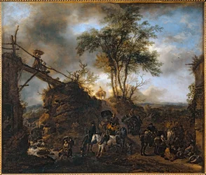 Holzbrücke über den Wildbach