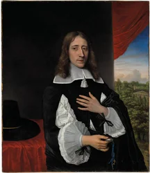 Porträt von Professor Franciscus Van Schooten, 1656
