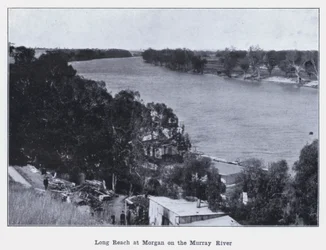 Long Reach bei Morgan am Murray River (s/w Foto)