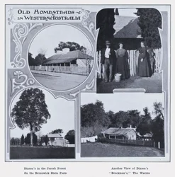 Alte Gehöfte in Westaustralien (s/w Foto)