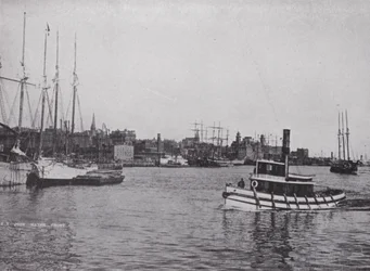 Hafenfront, St. John, New Brunswick (s/w Foto)