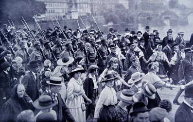 Tschechische Truppen kehren nach dem Ersten Weltkrieg nach Hause zurück