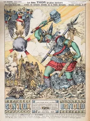 Der Gott Thor, der barbarischste unter den barbarischen Gottheiten des alten Germanien, aus Histoire de la Troisieme Republique, Bd. I, l