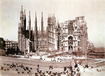 Ansicht der Sagrada Família, Barcelona, ca. 1900