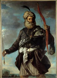 Figur eines orientalischen Kriegers mit Bogen