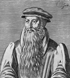 Porträt von John Knox (um 1513-1572), schottischer Pfarrer, Theologe, Schriftsteller, Führer der Reformation und Gründer der Presbyterianischen Kirche von Schottland