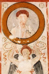 Tal der Gräber, Hypogäum-Fresko im Grab der drei Brüder, Palmyra, Syrien