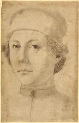 Porträt eines jungen Mannes, Kopf und Schultern, mit Mütze