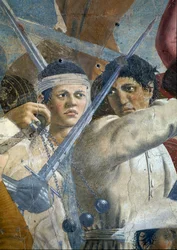 Die Legende vom Wahren Kreuz, der Sieg von Heraklius und die Hinrichtung von Chosroes (Detail)