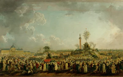 Feier des höchsten Wesens auf dem Champs de Mars in Paris am 20. Prairial, Jahr 11 (Öl auf Leinwand)