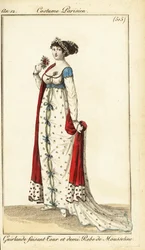 Frau mit Haaren, die mit einem Kranz gebunden sind, Paris