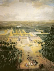 Prospektive Ansicht der Gärten des Grand Trianon in Versailles