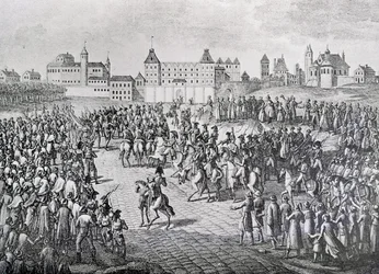 Triumphaler Einzug der Franzosen in Warschau, 28. November 1806